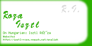 roza isztl business card